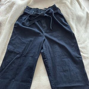 A New Day stretchy, cropped, wide leg jeans with belt tie